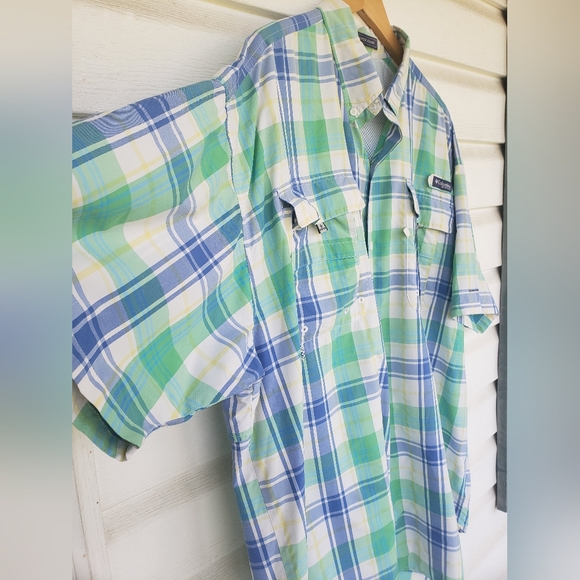 COLOMBIA PFG Super Bahama Plaid Button Down Shirt!!! - Picture 8 of 11